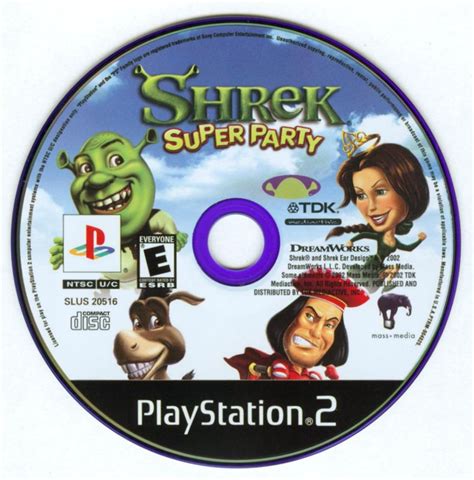 Shrek: Super Party (2002) PlayStation 2 box cover art - MobyGames