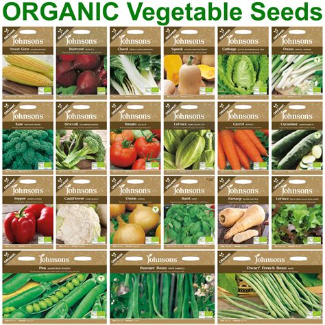 Organic Vegetable & Herb Seed Selection by Johnsons - kazco.co.uk