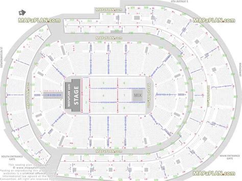 Bridgestone Arena seat & row numbers detailed seating chart, Nashville - MapaPlan.com