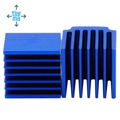 10pcs 3D Printer Parts Blue Aluminum Stepper Driver Heatsink For TMC2100 LV8729 TMC2208 TMC2130 ...