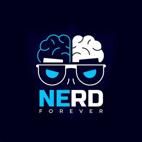 Free Vector | Hand drawn nerd logo template