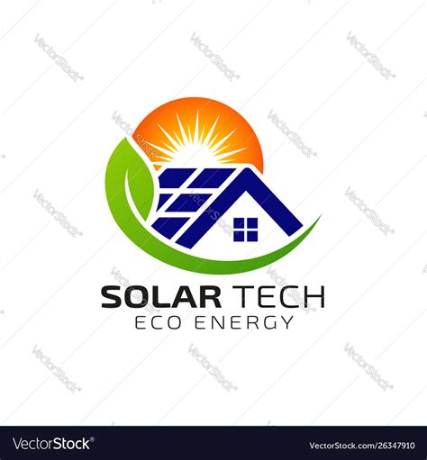 Sun solar energy logo design template eco energy Vector Image