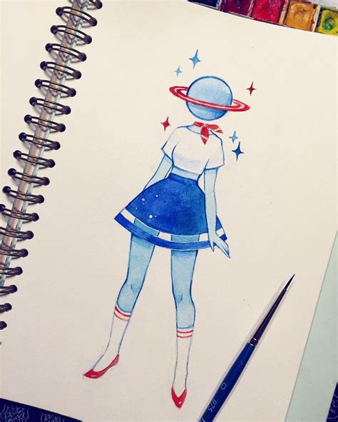 Space girl with a sailor aesthetic⚓️ I haven't posted in so long and I feel so lazy I've barely ...