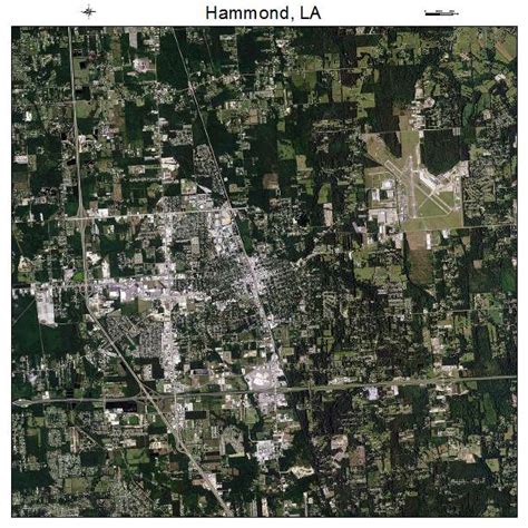 Aerial Photography Map of Hammond, LA Louisiana