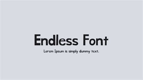 Endless Font : Download Free for Desktop & Webfont