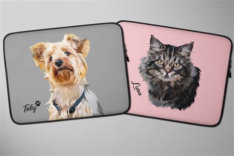 Custom Pet Laptop Sleeve Personalized Laptop Bag Dog | Etsy