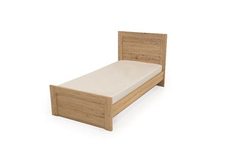 WOODEN BED-single wooden bed frame high