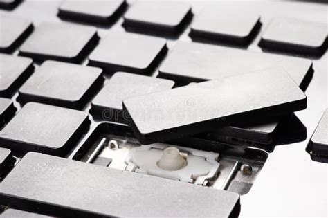 A Broken Old Laptop Keyboard Close Up Stock Image - Image of demolished ...