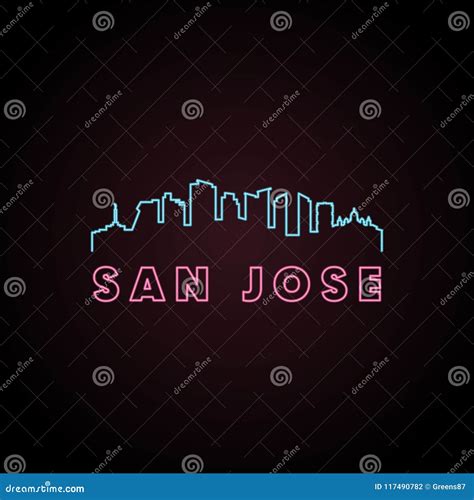 San Jose Skyline Silhouette. Vector Illustration | CartoonDealer.com ...