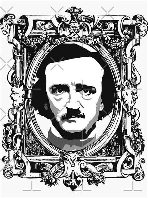 "Edgar Allan Poe - Gothic Frame" Sticker for Sale by PCB1981 | Redbubble