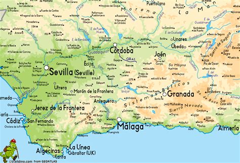 Andalucia Map Pictures and Information | Map of Spain Pictures and ...