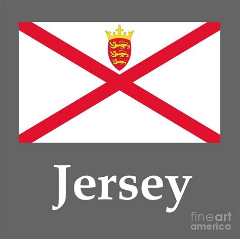 Jersey, England Flag And Name Digital Art by Frederick Holiday - Fine ...