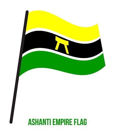 Ashanti Empire Flag Waving Vector Illustration On White Background ...