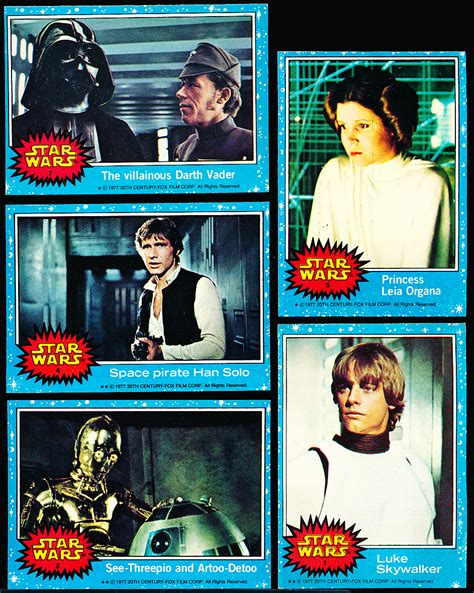 Lot Detail - 1977 Topps “Star Wars” Series #1 (Blue Bordered) Complete Set of 66