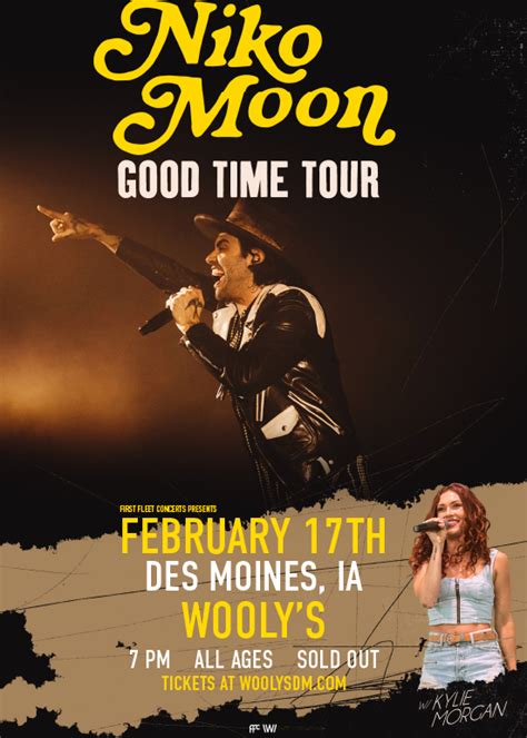 Niko Moon - The Good Time Tour Tickets at Wooly's in Des Moines by First Fleet Concerts | Tixr