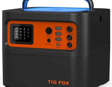 TIG FOX Portable Power Station 540 Wh, Solar Generators Battery with ...