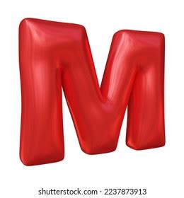 Red Alphabet Letter M Isolated On Stock Illustration 2237873913 ...