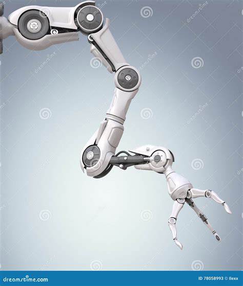 Futuristic robotic arm stock illustration. Illustration of automated - 78058993