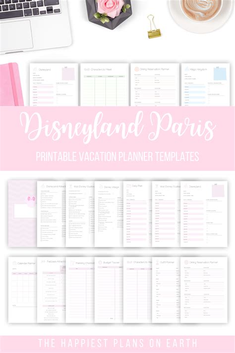 Disneyland Paris Vacation Planner With 40 Printable Templates for ...