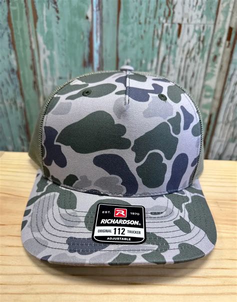 Wholesale Camo Richardson 112fp Trucker Hats Custom Your Logo Designs Embroidery Trucker Hat ...