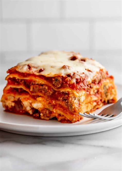 Lasagna with Cottage Cheese - Pinch and Swirl