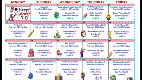 Bvsd Lunch Calendar - Printable Calendar Blank