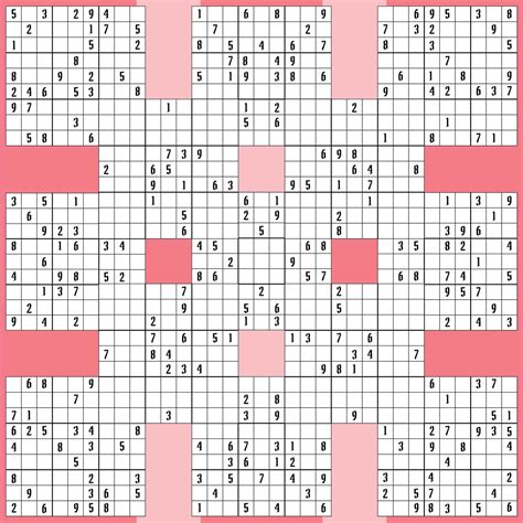 Printable Samurai Sudoku Grid - Printable JD