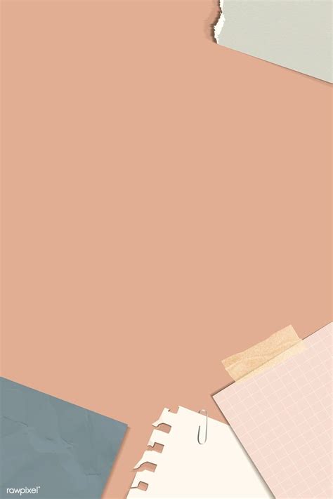 Download premium vector of Ripped notes on a peach background vector | Powerpoint background ...