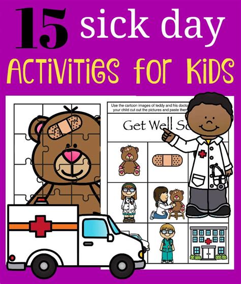 15 Sick Day Activities for Kids including Get Well Tips - Happy and Blessed Home