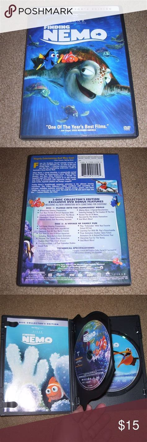 FINDING NEMO DVD *2-Disc Collector’s Edition* | Finding nemo dvd, Walt disney pixar, Finding nemo