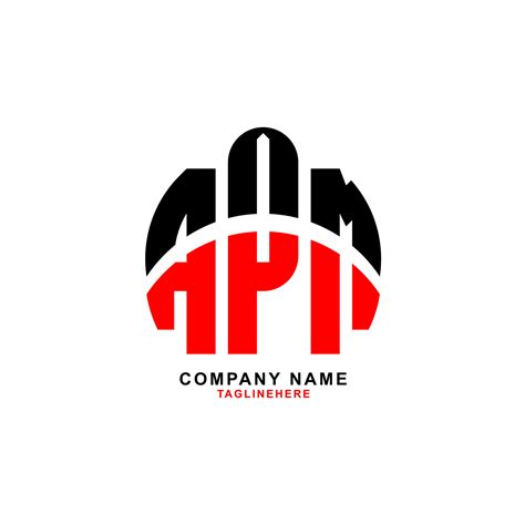 creative APM letter logo design with white background 10965307 Vector ...