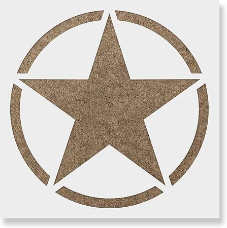 Amazon.com: Military Star Stencil - Army Stencils, Us Army Stencil, Large Star Stencil, Army ...