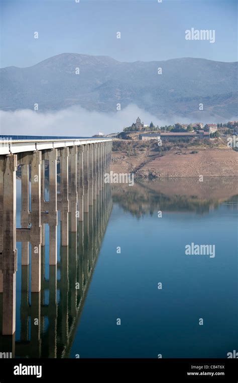 Viaduct bridge near Riaño, province of Leon Castille de Leon Spain ...