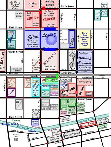 Reno Nevada Casinos Map | downtown reno map top home maps info main page 1 | Places I'd like to ...