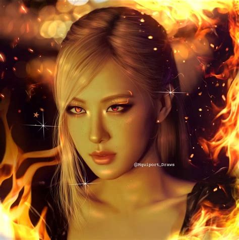 Rosé Fanart - BLACKPINK Fanart Fantasy Girl, Fanart, Magic, Kpop, Park ...