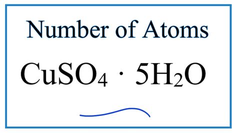 How to Find the Number of Atoms in CuSO4 · 5H2O - YouTube