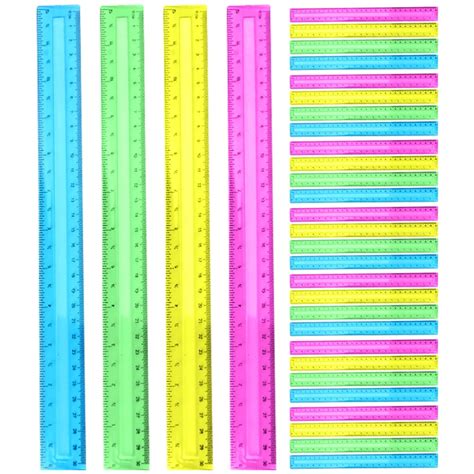 32pcs Plastic Straight Ruler 12 Inch/30cm Scale Technical Drawing Ruler Tool - Walmart.com