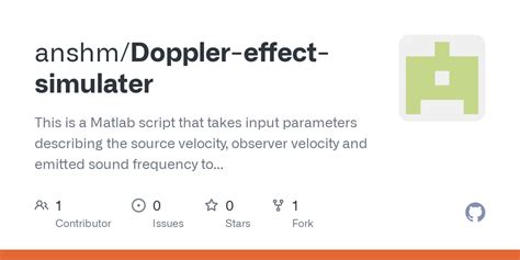 GitHub - anshm/Doppler-effect-simulater: This is a Matlab script that ...