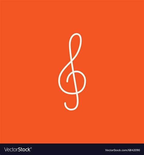 G-clef line icon Royalty Free Vector Image - VectorStock