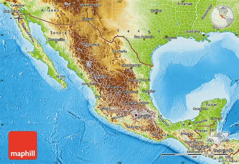 Mexico Map Large Detailed Physical Map Of Mexico Mexico Map By | Images ...