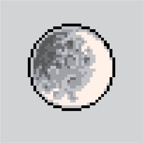 Pixel art illustration moon. Pixelated moon. shiny moon pixelated for the pixel art game and ...