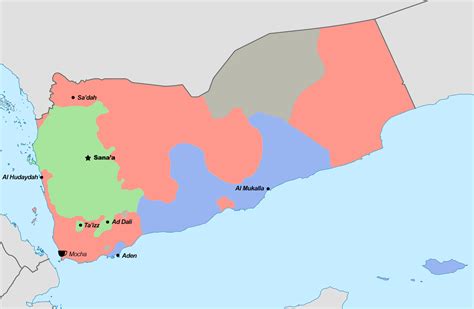 Status of the Yemeni Civil War - 2027 (/r/Geosim) : imaginarymaps