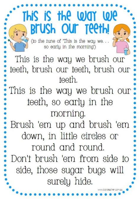 Brush Your Teeth Up And Down Round And Round - Teeth Poster