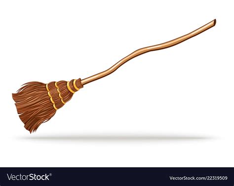 Witch broom cartoon symbol icon design Royalty Free Vector