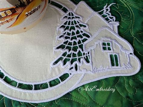 Winter Cutwork Doily Machine Embroidery In-the-hoop ITH - Etsy