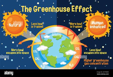 Greenhouse effect diagram Stock Vector Images - Alamy