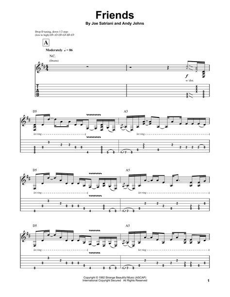 Friends by Joe Satriani - Guitar Tab Play-Along - Guitar Instructor