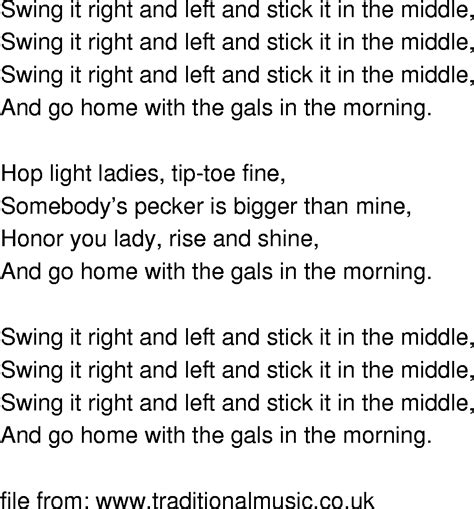 Old-Time Song Lyrics - Stick It In The Middle