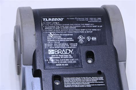 BRADY TLS2200 PORTABLE LABEL PRINTER | Premier Equipment Solutions, Inc.