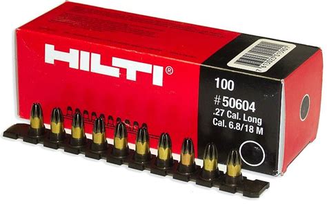 Technical Data - 100 Hilti Nail gun Caps / Cartridges 50604 LONG (BLACK ...